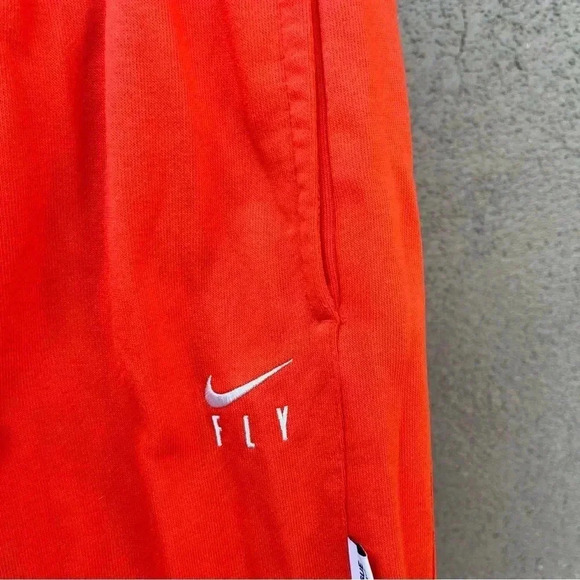 Nike orange sweatpants fly size small - Picture 3 of 5
